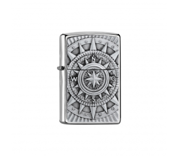 Bricheta Zippo Chrome Brushed Compass